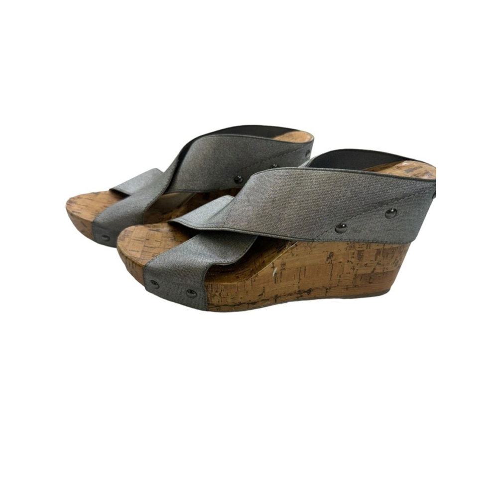 Women's Montego Bay Gray Wedge Sandals Size 8